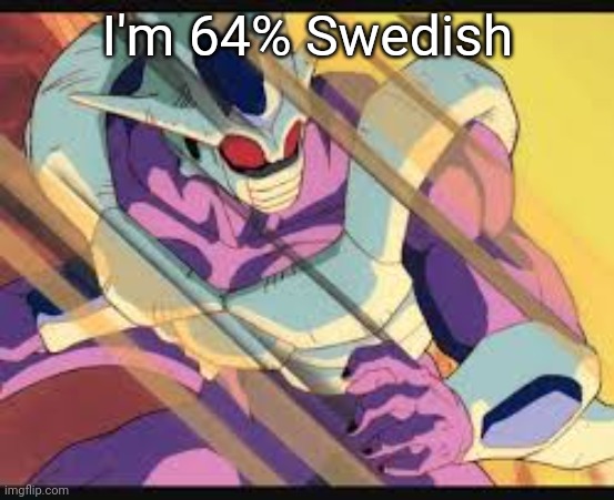 Cooler shocked | I'm 64% Swedish | image tagged in cooler shocked | made w/ Imgflip meme maker