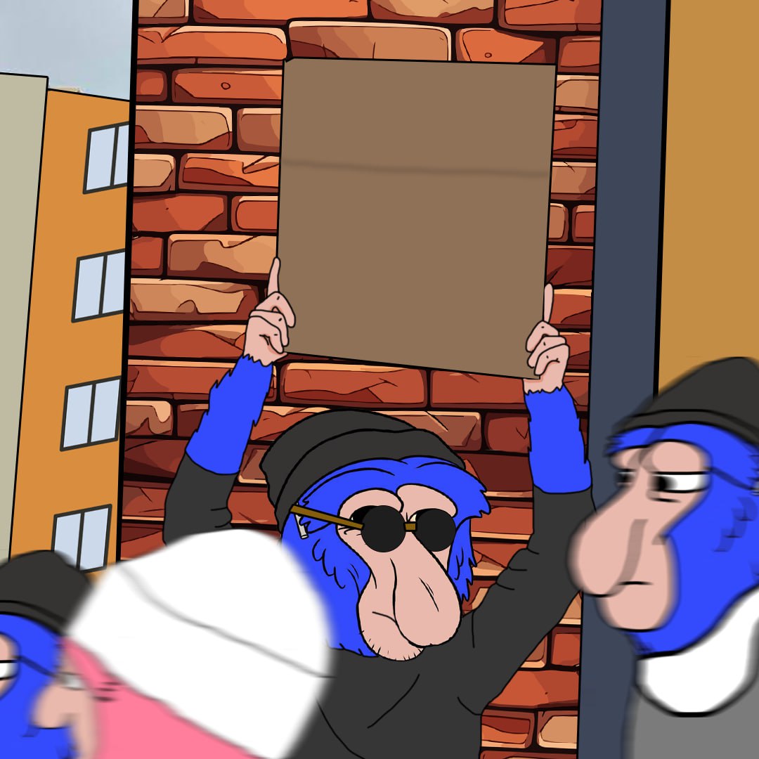 Snort - Man with sign Blank Meme Template