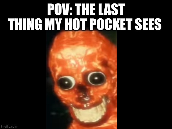 I’m hungy | POV: THE LAST THING MY HOT POCKET SEES | image tagged in funny,scary | made w/ Imgflip meme maker