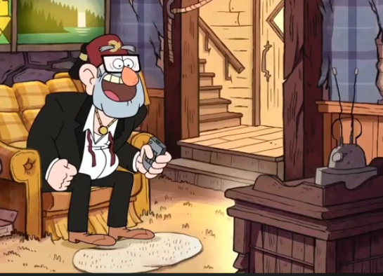 grunkle stan likes to watch fighting Blank Meme Template