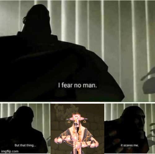 But why are the silent realms so scary though? | image tagged in i fear no man,skyward sword,legend of zelda | made w/ Imgflip meme maker