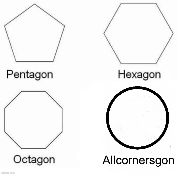 Idk, math meme or smth | Allcornersgon | image tagged in memes,pentagon hexagon octagon,math | made w/ Imgflip meme maker