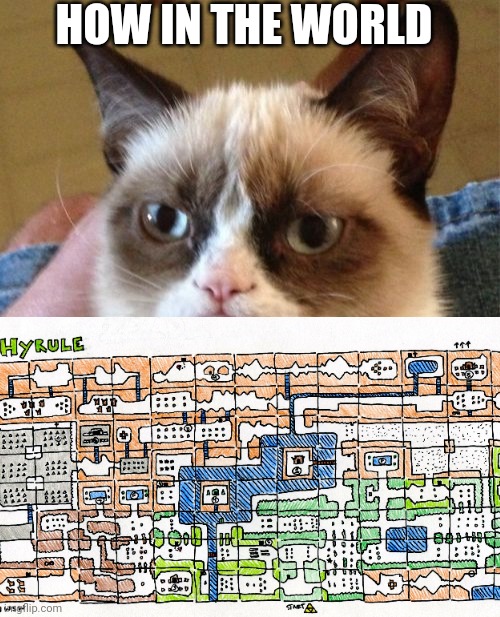 funny meme for gamerrs haha get it the map is genormous how am i supposde to beait it holy fu | HOW IN THE WORLD | image tagged in memes,grumpy cat | made w/ Imgflip meme maker