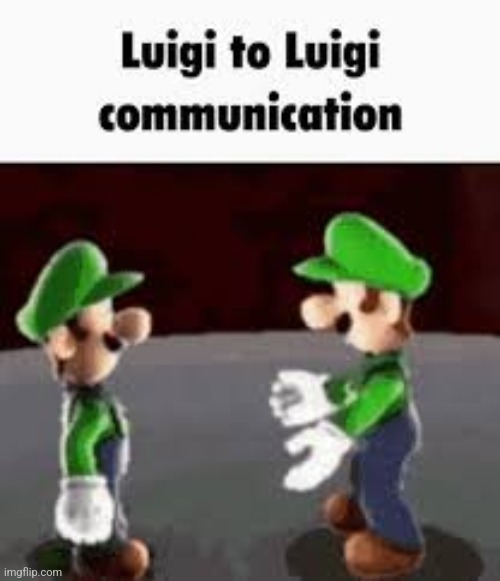luigi to luigi communication | image tagged in luigi to luigi communication | made w/ Imgflip meme maker