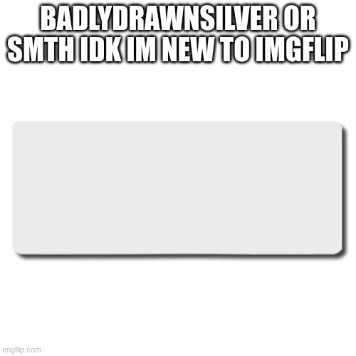 Blank name tag (silver) | BADLYDRAWNSILVER OR SMTH IDK IM NEW TO IMGFLIP | image tagged in blank name tag silver | made w/ Imgflip meme maker