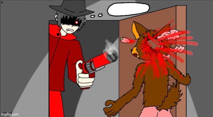 Mepios shooting furry Blank Meme Template