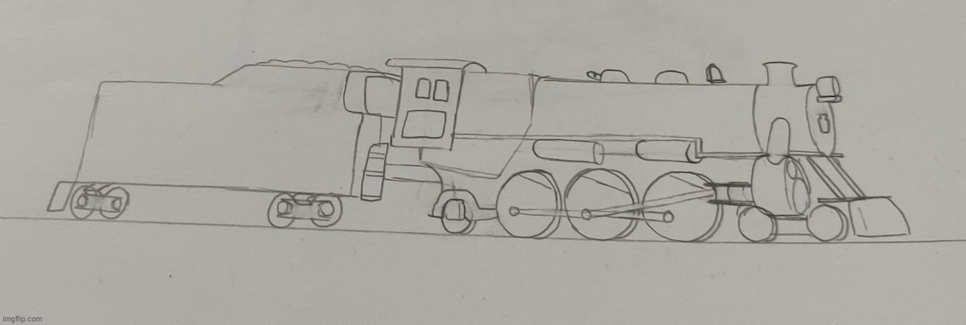A drawing I made of a PRR K4 | made w/ Imgflip meme maker