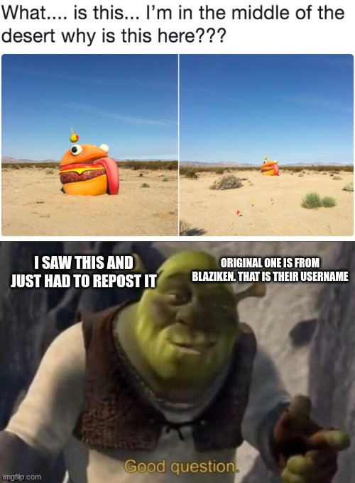 Original at https://imgflip.com/i/5u0zju | ORIGINAL ONE IS FROM BLAZIKEN. THAT IS THEIR USERNAME; I SAW THIS AND JUST HAD TO REPOST IT | image tagged in confusion,shrek good question | made w/ Imgflip meme maker