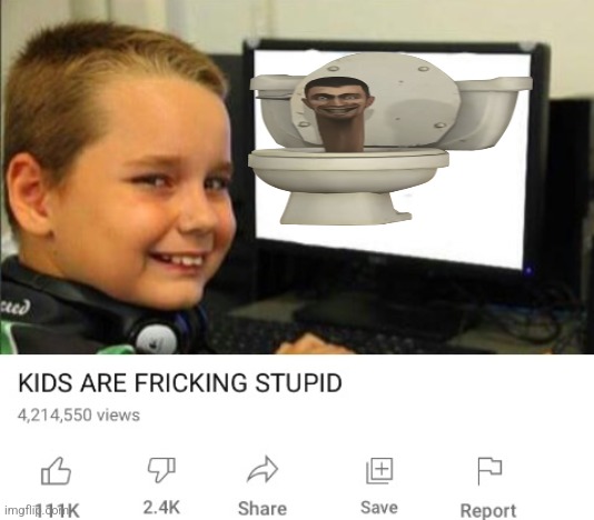E | image tagged in kids are fricking stupid | made w/ Imgflip meme maker