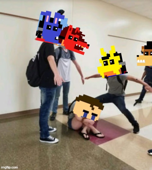 What the 4 tormemtors really do to c.c | image tagged in fnaf 4 | made w/ Imgflip meme maker