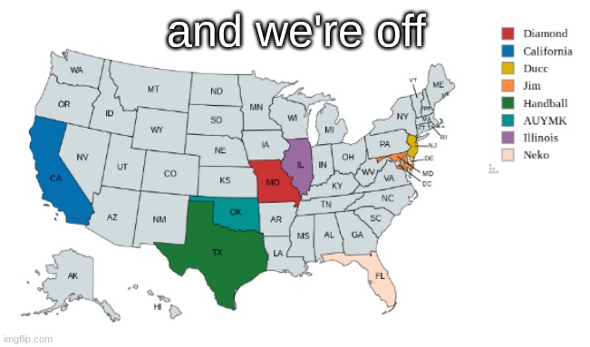 accidentally called magolor illinois lmao | and we're off | made w/ Imgflip meme maker