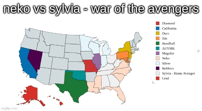neko vs sylvia - war of the avengers | made w/ Imgflip meme maker