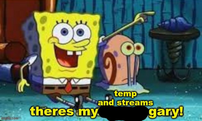 theres my meme garry! | temp and streams | image tagged in theres my meme garry | made w/ Imgflip meme maker