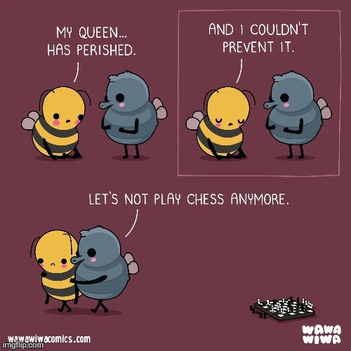 Chess | image tagged in chess,bee,queen,bugs,comics,comics/cartoons | made w/ Imgflip meme maker