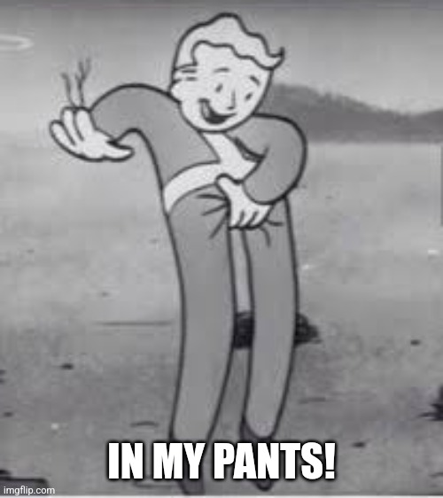 Fallout-esta | IN MY PANTS! | image tagged in fallout-esta | made w/ Imgflip meme maker