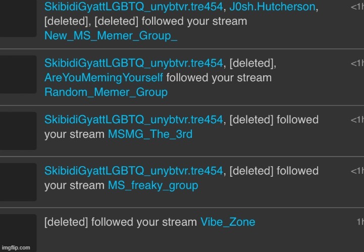Some alts deleted (Posting for MariyahThehedgehog) | made w/ Imgflip meme maker