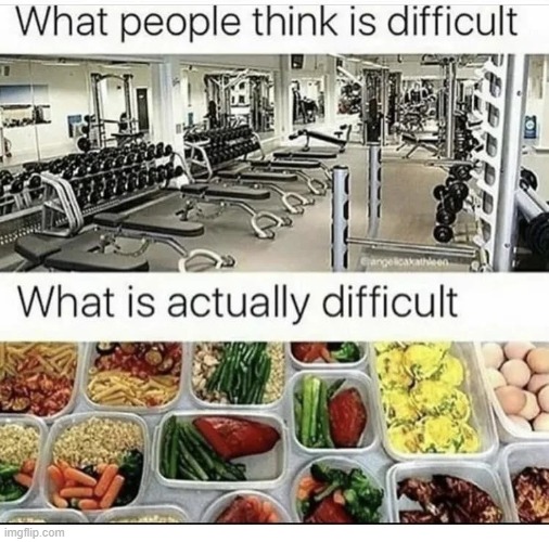 image tagged in gym,exercise,food,eating healthy,difficult | made w/ Imgflip meme maker