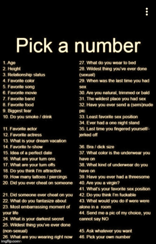 Pick A Number | image tagged in pick a number | made w/ Imgflip meme maker