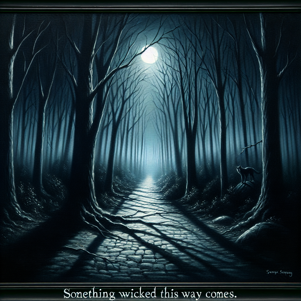 **Meme Format: "Creepy Woods at Night"**  1. **Image**: A dark, Blank Meme Template