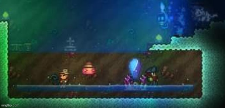 Invisible house | image tagged in terraria,gaming,video games,nintendo switch,screenshot,multiplayer | made w/ Imgflip meme maker