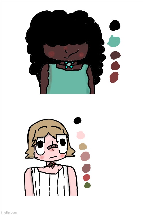 I Changed my OC's designs! | image tagged in long blank white template | made w/ Imgflip meme maker