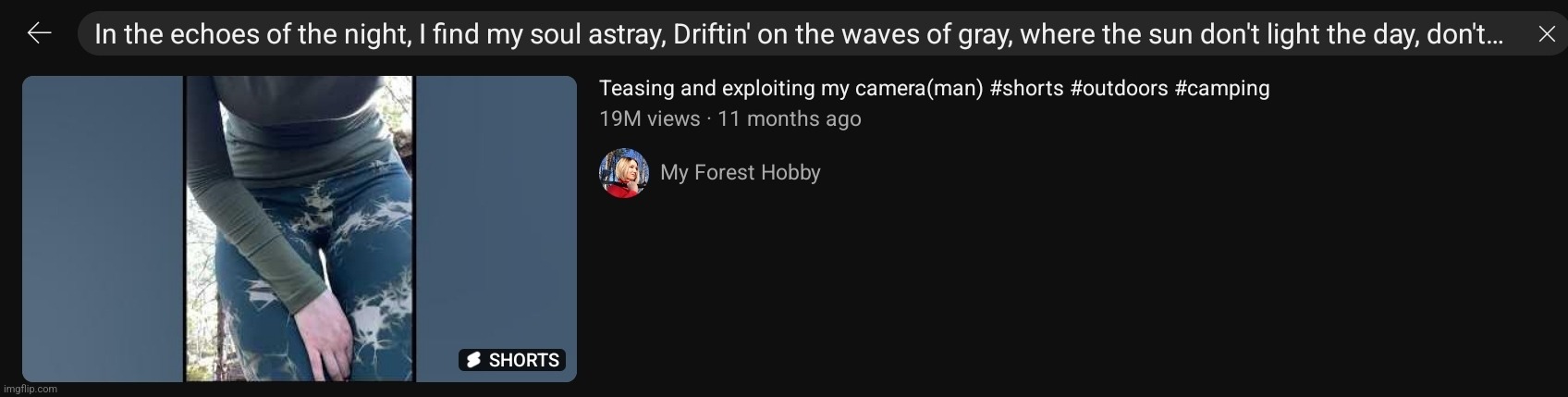 I regret copy and pasting my newest song's lyrics into the yt search bar | made w/ Imgflip meme maker