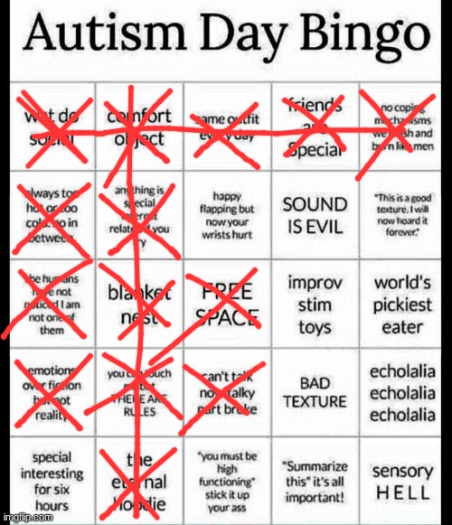 bingo | image tagged in autism bingo | made w/ Imgflip meme maker