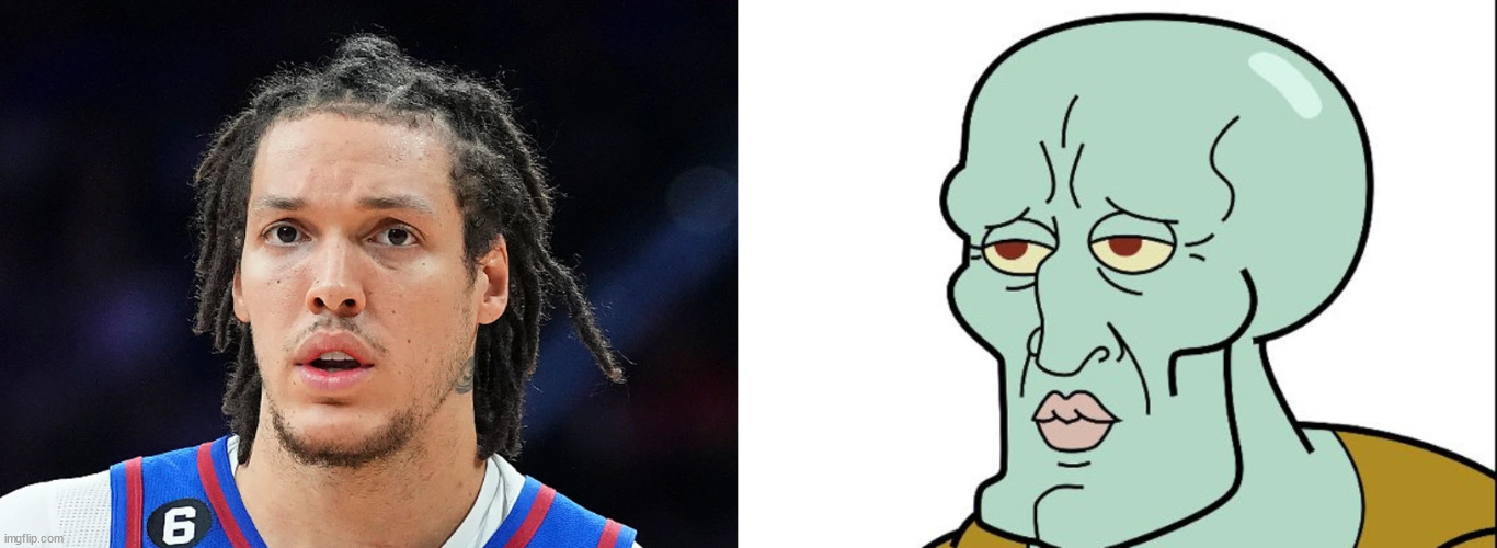 Aaron gordon Squidward | image tagged in handsome squidward | made w/ Imgflip meme maker