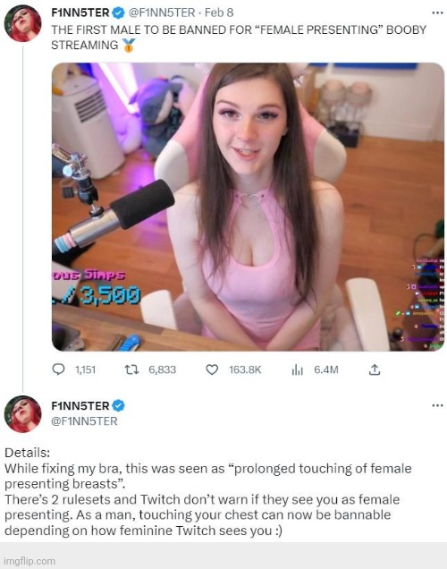 The suspension was 3 days. | image tagged in crossdressing,twitch,true story bro,streamer | made w/ Imgflip meme maker