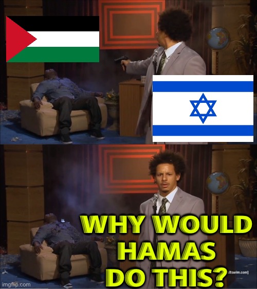 Why Would Hamas Do This? | WHY WOULD
HAMAS
DO THIS? | image tagged in memes,who killed hannibal,palestine,radical islam,religion,terrorism | made w/ Imgflip meme maker