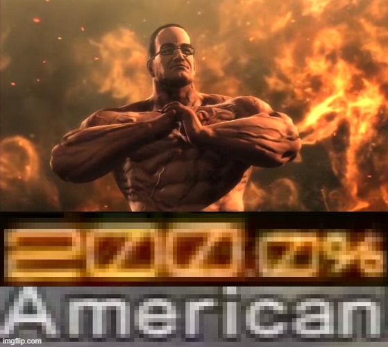 Metal Gear Rising 200.0% American | image tagged in metal gear rising 200 0 american | made w/ Imgflip meme maker