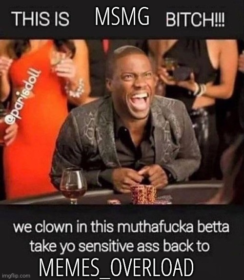 this is X bitch we clown | MSMG MEMES_OVERLOAD | image tagged in this is x bitch we clown | made w/ Imgflip meme maker