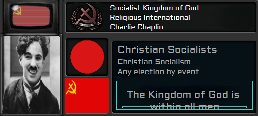 HoI4 TNO Kaiserredux Charlie Chaplin's Socialist Kingdom of God Blank Meme Template