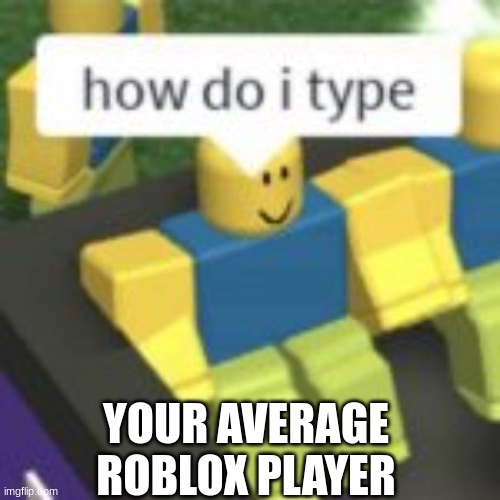 The average Roblox | YOUR AVERAGE ROBLOX PLAYER | image tagged in roblox meme | made w/ Imgflip meme maker