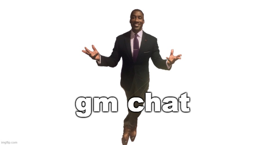 Transparent Guy in the suit | gm chat | image tagged in transparent guy in the suit | made w/ Imgflip meme maker
