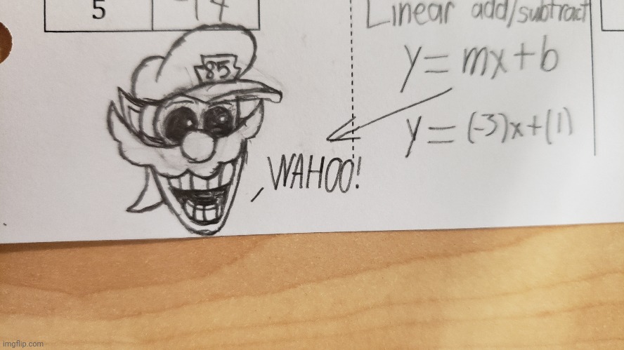 F*cking around in math | image tagged in mario's madness,class,drawing | made w/ Imgflip meme maker
