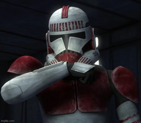 unidentified coruscant guard clone trooper | image tagged in unidentified coruscant guard clone trooper | made w/ Imgflip meme maker