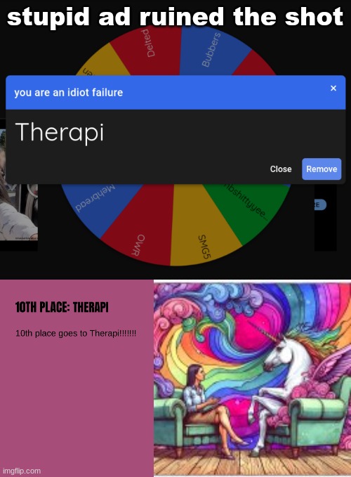 stupid ad ruined the shot | made w/ Imgflip meme maker