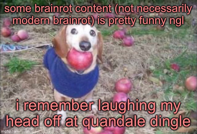 this dock | some brainrot content (not necessarily modern brainrot) is pretty funny ngl; i remember laughing my head off at quandale dingle | image tagged in this dock | made w/ Imgflip meme maker