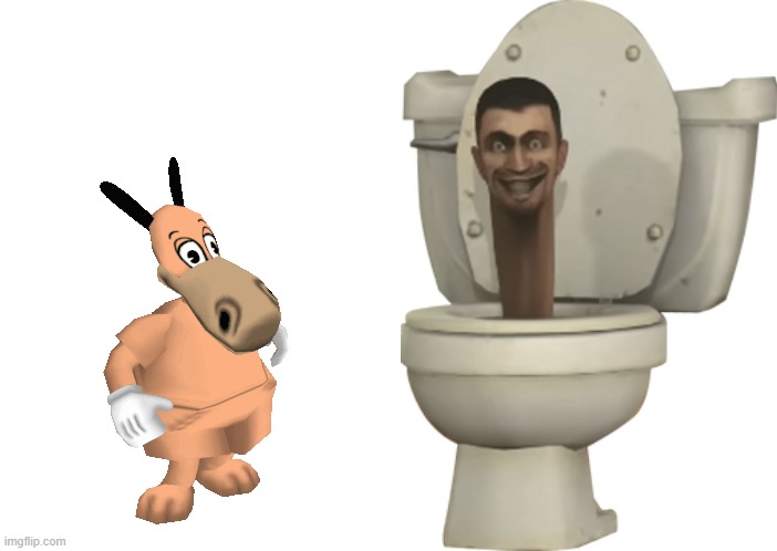 image tagged in racist horse,skibidi toilet | made w/ Imgflip meme maker