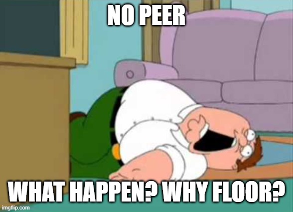 peer grifting | NO PEER; WHAT HAPPEN? WHY FLOOR? | image tagged in dead peter griffin,petrer,peer,peergrifting | made w/ Imgflip meme maker