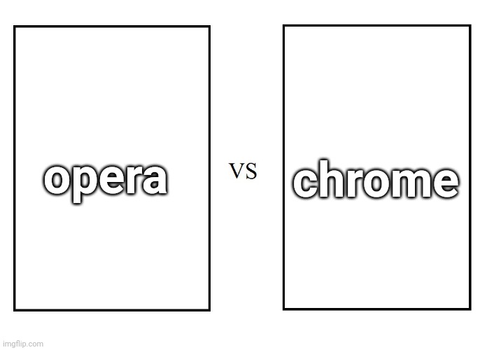 who would win | chrome; opera | image tagged in versus | made w/ Imgflip meme maker