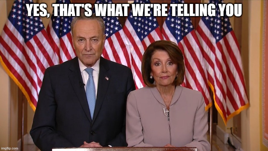 Chuck and Nancy | YES, THAT'S WHAT WE'RE TELLING YOU | image tagged in chuck and nancy | made w/ Imgflip meme maker