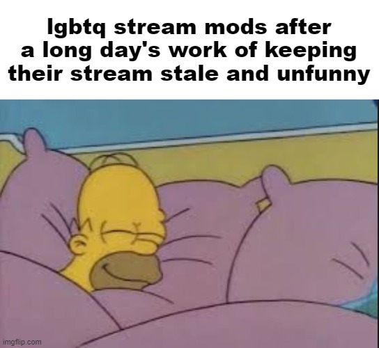 coping rn, seething even. | lgbtq stream mods after a long day's work of keeping their stream stale and unfunny | made w/ Imgflip meme maker