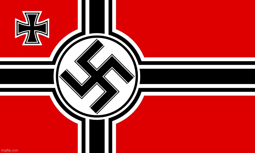 The Flag of the 3rd Reich. Nazi Germany. | image tagged in the flag of the 3rd reich nazi germany | made w/ Imgflip meme maker