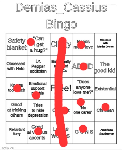 Demias_Cassius bingo | image tagged in demias_cassius bingo | made w/ Imgflip meme maker