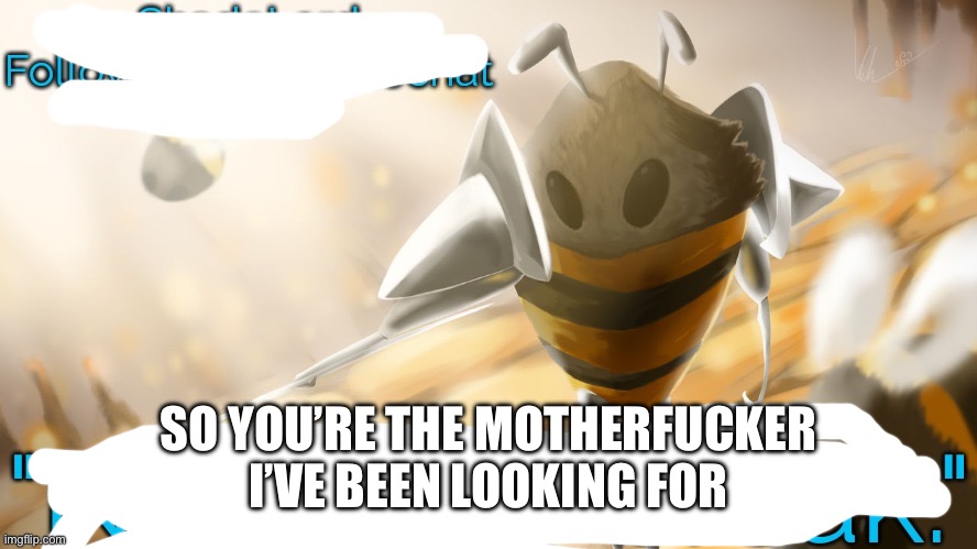 SO YOU’RE THE MOTHERFUCKER I’VE BEEN LOOKING FOR | image tagged in shadelord announcement template - hive knight | made w/ Imgflip meme maker