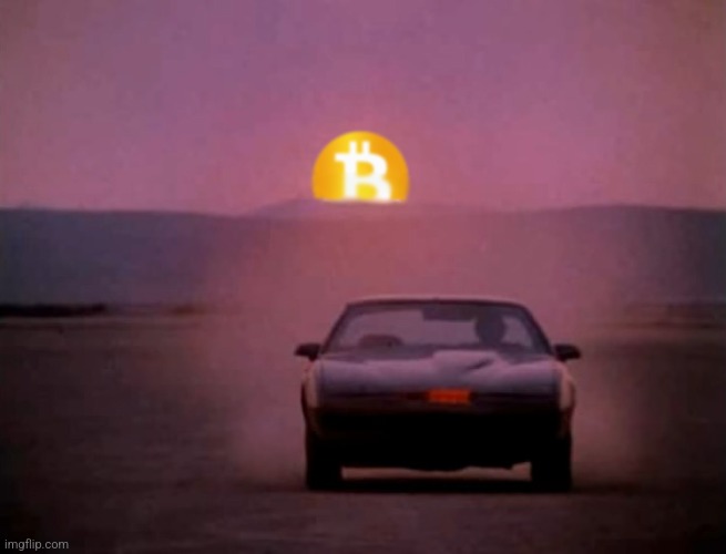 Knight Rider Bitcoin | image tagged in knight rider bitcoin | made w/ Imgflip meme maker