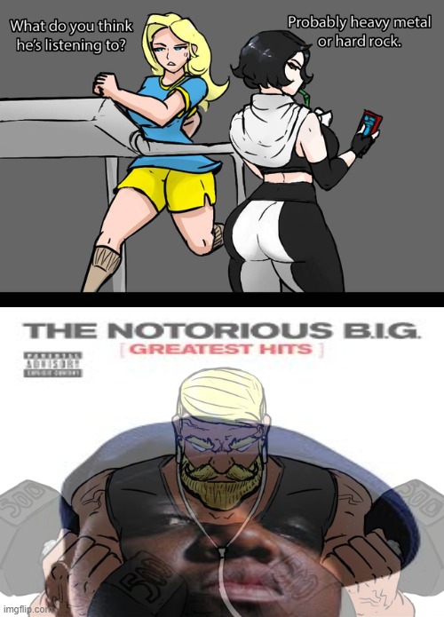 Biggie is so damn good y'all don't understand | image tagged in what do you think he's listening to | made w/ Imgflip meme maker