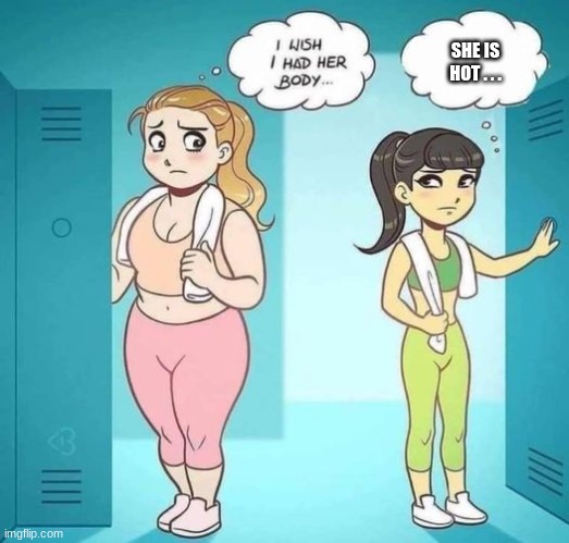I Wish I Had Her Body | SHE IS HOT . . . | image tagged in i wish i had her body | made w/ Imgflip meme maker